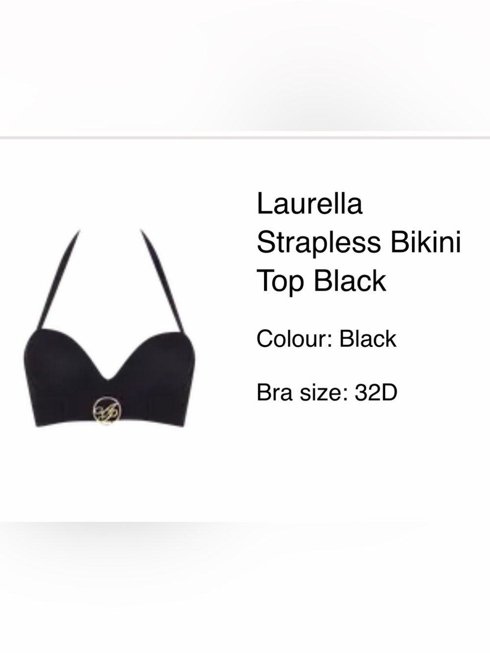 Agent Provocateur Black Strapless Bustier Top